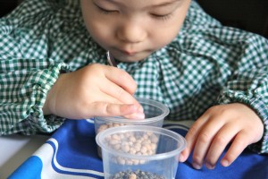 Fine motor skills using tweezers via Lessons Learnt Journal