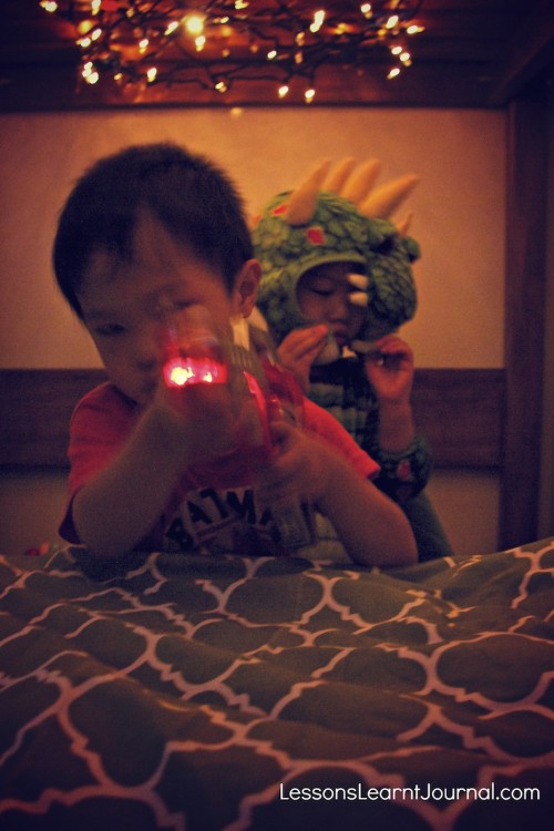 Open up your child's imagination by creating a fort with fairy lights. Lessons Learnt Journal.