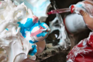 coloured shaving cream car wash via Lessons Learnt Journal