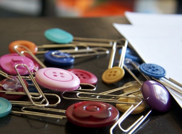 Button Paperclip Number Cards