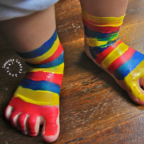 Painting Feet: Painted Socks