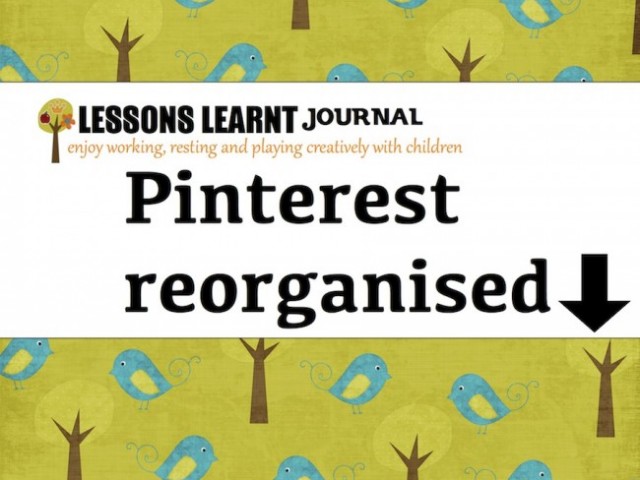 Pinterest Boards Reorganised