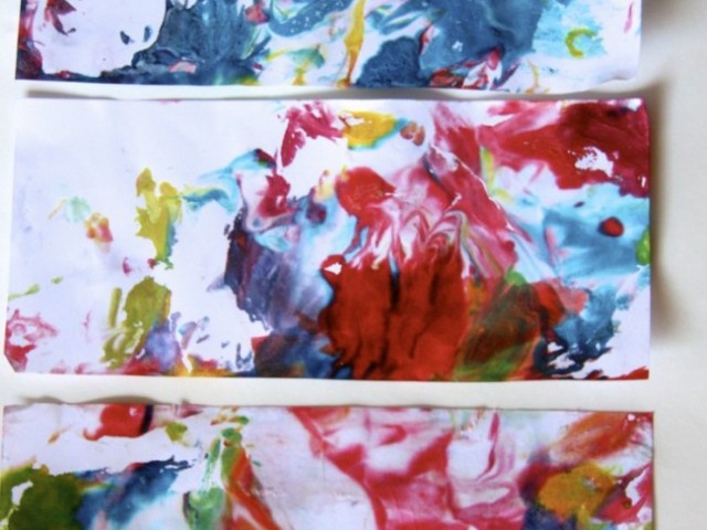Marbled Paper with Shaving Cream