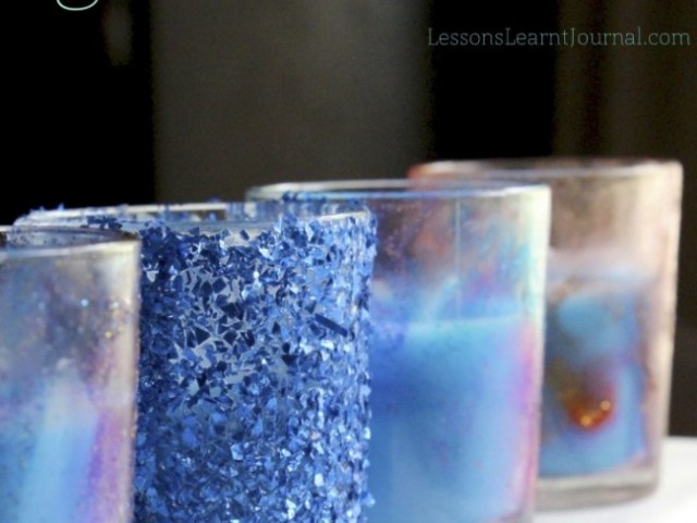 DIY Christmas Gifts: Glitter Candles