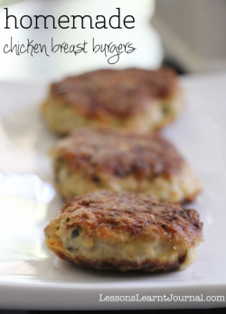 Homemade Chicken Breast Burgers