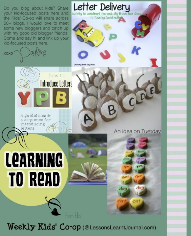 Learning to Read Weekly Kids CoOp LessonsLearntJournal