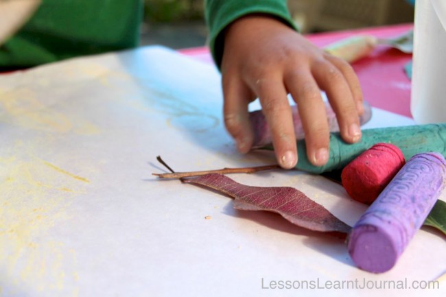 Kids Arts and Crafts Chalk Rubbings Lessons Learnt Journal 02