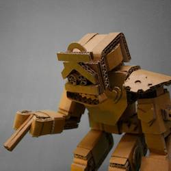Cardboard Articulated Robot by Cardboardmyth on Etsy