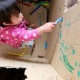 Baby Play: Markers & A Big Cardboard Box