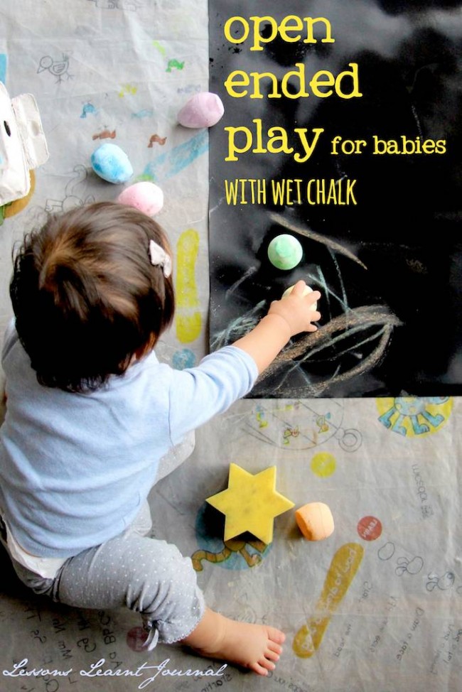 Baby Play Open Ended Play with Wet Chalk