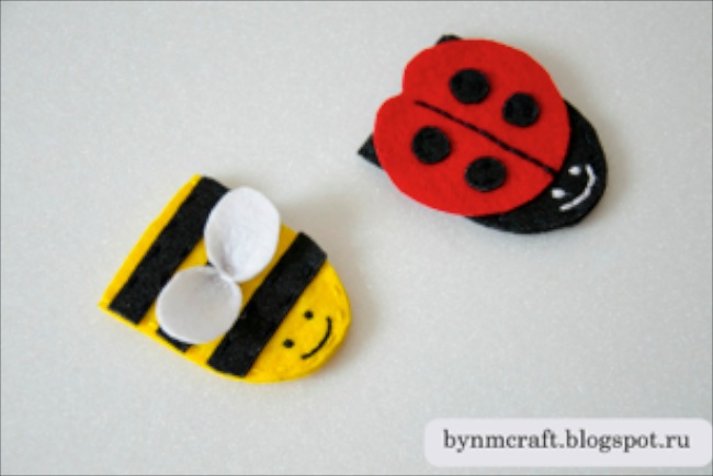 Felt Finger Puppet Insects by Handmade by NM