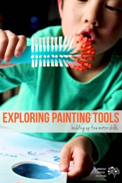 Fine Motor Activities Exploring Painting Tools via Lessons Learnt Journal (1)