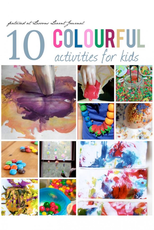 Colourful Activities for Kids via Lessons Learnt Journal