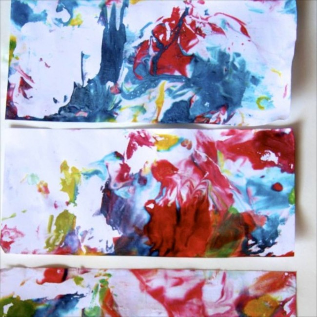 Marbled Paper with Shaving Cream Printing via Lessons Learnt Journal