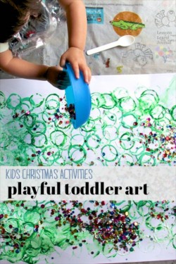 Christmas Activities for Kids- Playful Toddler Art via Lessons Learnt Journal