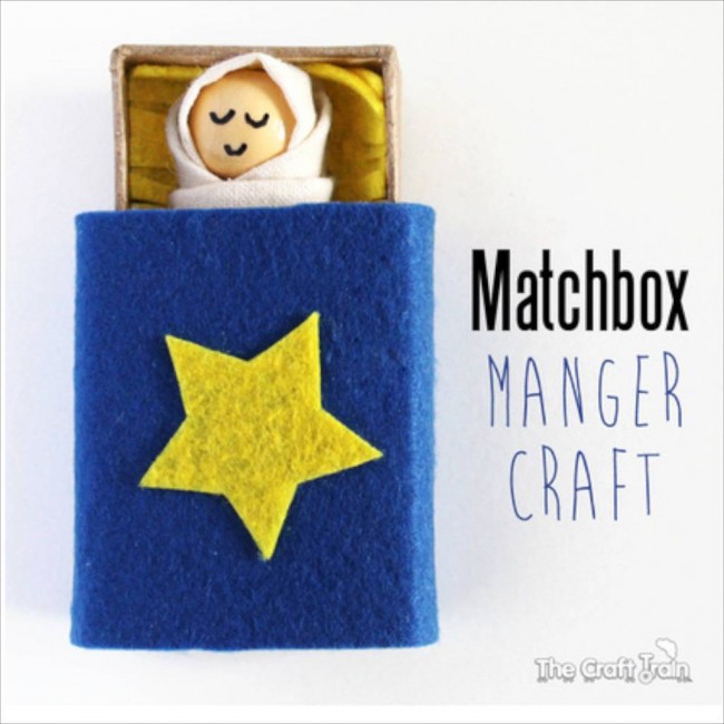 Matchbox Manger Craft via The Craft Train