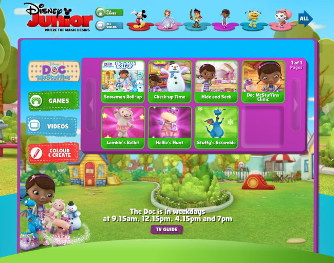 doc mcstuffins games